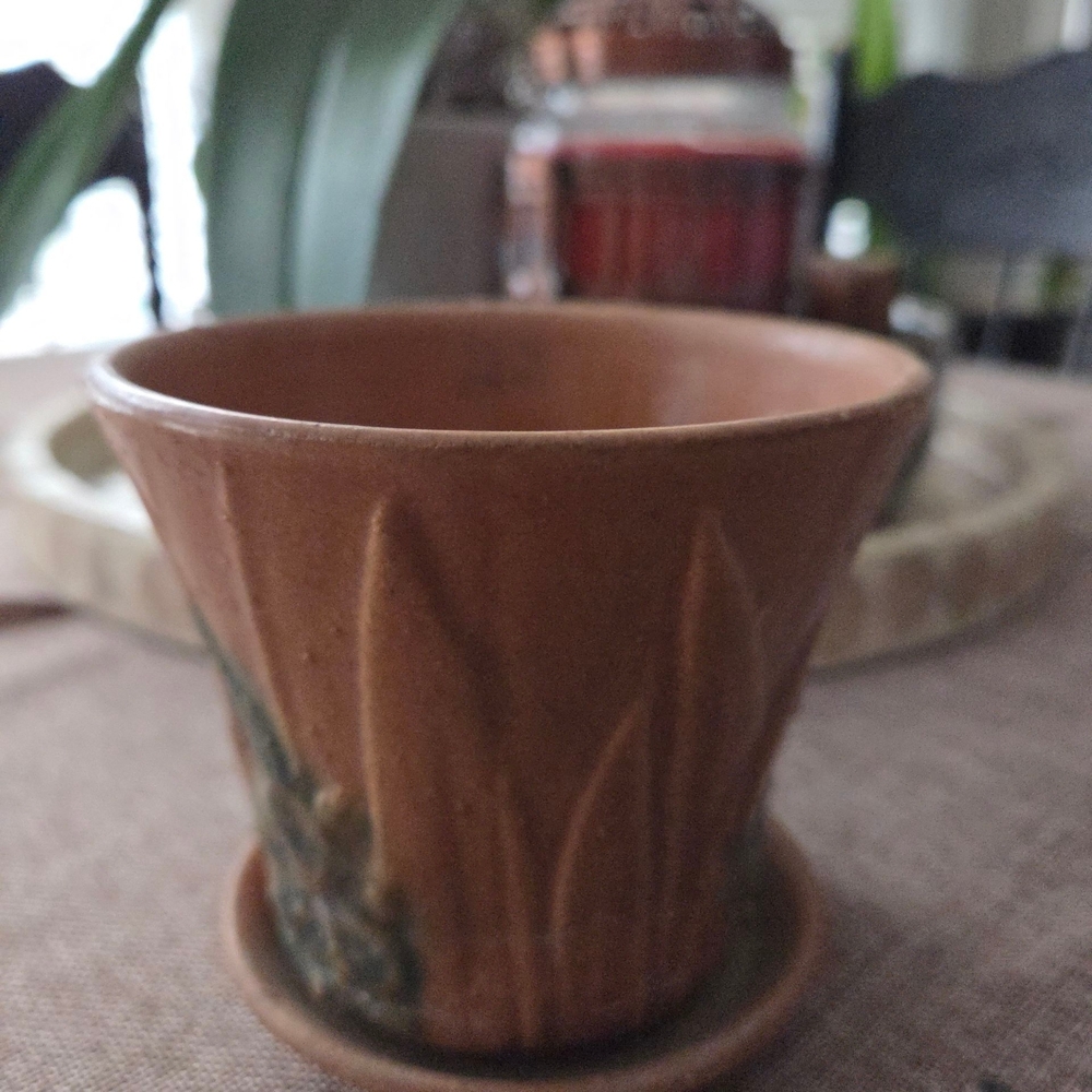 Handcrafted Brown Ceramic Planter